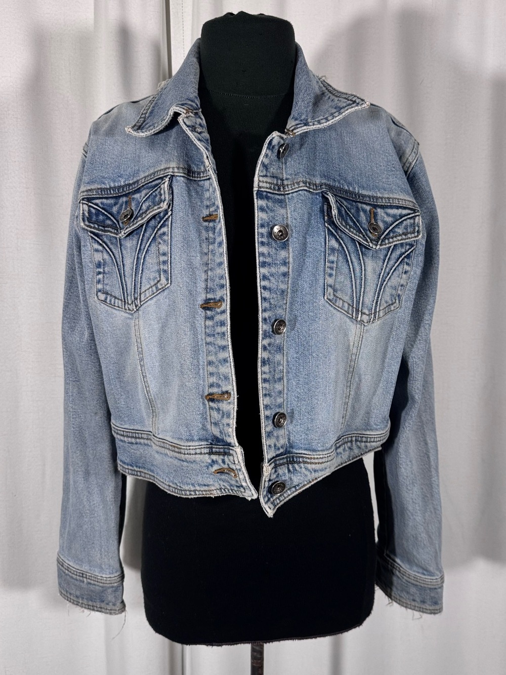 Vintage Eunina Cropped Denim Jacket